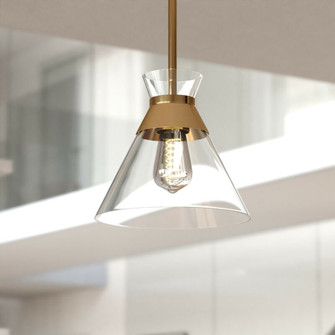 Harper 8.5-in. 1 Light Pendant Natural Brass (51|P0403R)