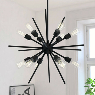 Estelle 27.5 in. 12 Light Pendant Matte Black (51|P0343R)
