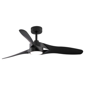 VAXCEL Winnetka 52 in. Black Indoor Rod Mount Contemporary Ceiling Fan with Black Blades, Dimmable I (51|F0144)