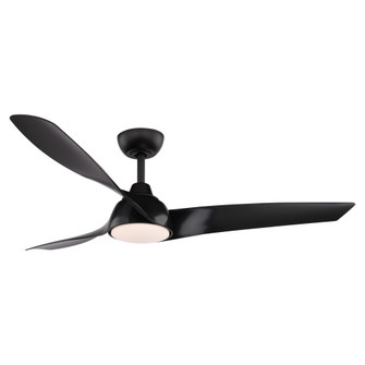 VAXCEL Crest Hill 56 in. Matte Black Indoor Rod Mount Contemporary Ceiling Fan with Matte Black Blad (51|F0145)