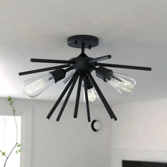 Estelle 17 in. 3 Light Semi Flush Mount Matte Black (51|C0249R)