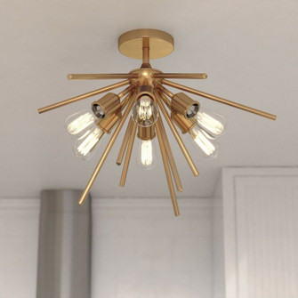Estelle 24-in Semi Flush Ceiling Light Natural Brass (51|C0162R)