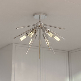 Estelle 24-in Semi Flush Ceiling Light Polished Nickel (51|C0161R)