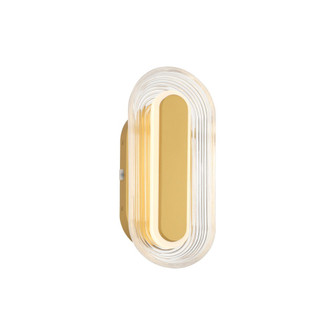 Golden Lighting Plexus Integrated LED 13'' Outdoor Wall in Satin Brushed Gold (36|5910-OWL13 SBG)