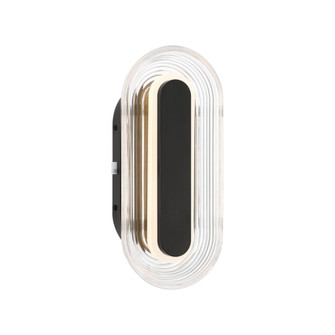 Golden Lighting Plexus Integrated LED 13'' Outdoor Wall in Matte Black (36|5910-OWL13 BLK)