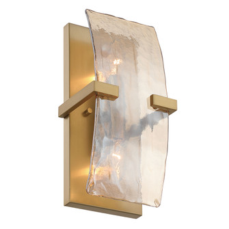 Yep by Golden Lighting Aenon 2-light Wall Sconce in Brushed Champagne Brass with Amber Water Glass (36|3164-WSC BCB-AWG)
