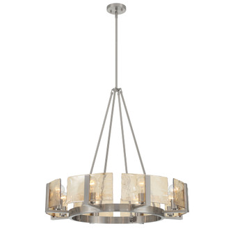 Yep by Golden Lighting Aenon 8-Light Chandelier in Pewter with Amber Water Glass (36|3164-8 PW-AWG)