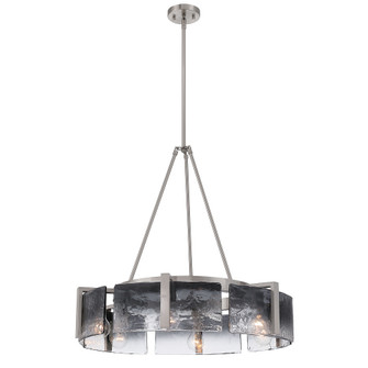 Yep by Golden Lighting Aenon 6-light Chandelier in Pewter with Smokey Water Glass (36|3164-6 PW-SWG)