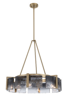 Yep by Golden Lighting Aenon 6-light Chandelier in Brushed Champagne Brass with Smokey Water Glass (36|3164-6 BCB-SWG)