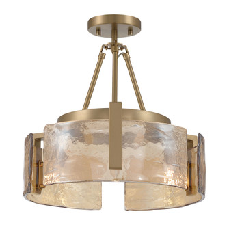 Yep by Golden Lighting Aenon 3-light Semi-Flush Mount in Brushed Champagne Brass (36|3164-3SF BCB-AWG)