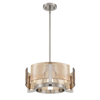 Yep by Golden Lighting Aenon 3-light Chandelier in Pewter with Amber Water Glass (36|3164-3 PW-AWG)