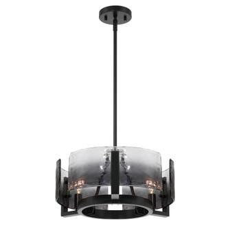Yep by Golden Lighting Aenon 3-light Chandelier in Matte Black with Smokey Water Glass (36|3164-3 BLK-SWG)