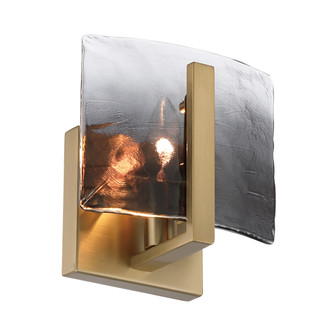 Yep by Golden Lighting Aenon 1-light Wall Sconce in Brushed Champagne Brass with Smokey Water Glass (36|3164-1W BCB-SWG)
