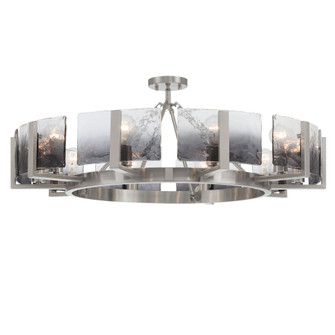 Yep by Golden Lighting Aenon 10-light Semi-Flush Mount in Pewter with Smokey Water Glass (36|3164-10SF PW-SWG)