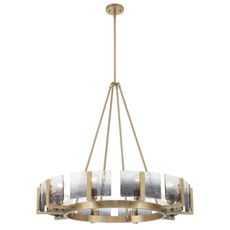 Yep by Golden Lighting Aenon 10-light Chandelier in Brushed Champagne Brass with Smokey Water Glass (36|3164-10 BCB-SWG)