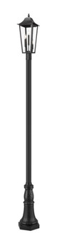 3 Light Outdoor Post Mounted Fixture (276|5008PHBR-518P-BK)