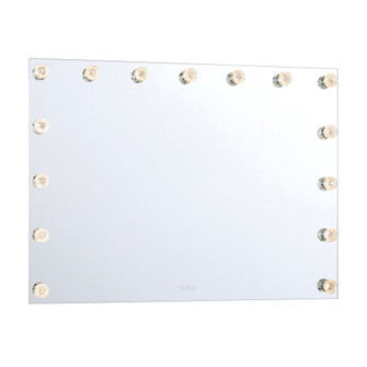 Yep by Golden Lighting Starlight Integrated LED 48in Mirror with Rose Diffusers (36|8195-48M WHT-B)