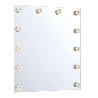 Yep by Golden Lighting Starlight Integrated LED 30in Mirror with Rose Diffusers (36|8195-30M WHT-B)