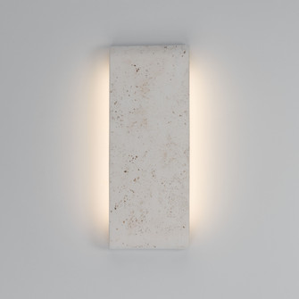 Golden Lighting Stela Integrated LED 16in Outdoor Wall in White Travertine (36|7280-OWL16 WT)