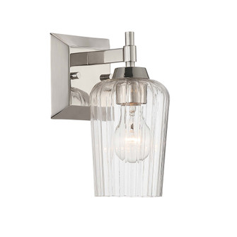 Yep by Golden Lighting Brilia 1-light Wall Sconce Vanity in Polished Nickel with Fluted Glass (36|5189-WSC PN-FLT)