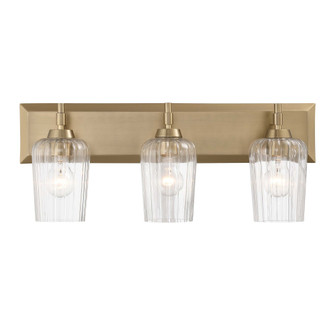 Yep by Golden Lighting Brilia 3-light Vanity in Brushed Champagne Brass with Fluted Glass (36|5189-BA3 BCB-FLT)