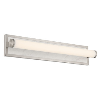 Yep by Golden Lighting Stratum Integrated LED 24in Vanity in Brushed Nickel with Jazz White Marble (36|1672-BA24 BN-JW)