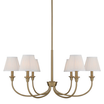Yep by Golden Lighting Cambira 6-light Chandelier in Brushed Champagne Brass (36|1622-6 BCB-HGW)