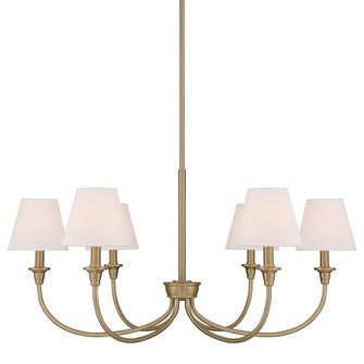 Yep by Golden Lighting Cambira 6-light Chandelier in Brushed Champagne Brass (36|1622-6 BCB-EHW)