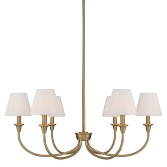Yep by Golden Lighting Cambira 6-light Chandelier in Brushed Champagne Brass (36|1622-6 BCB-EPW)