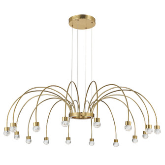 Yep by Golden LTing Vario Integrated LED 16 LT Chandelier in Titanium Gold w/ Crystal diffusers (36|1573-16 TG-C)