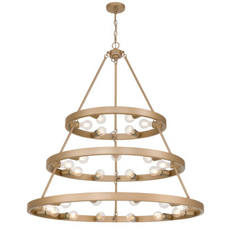 Golden Lighting Castile 27-light 2-tier Chandelier (6+9+12) in French Gold (36|1019-6-9-12 FRG)
