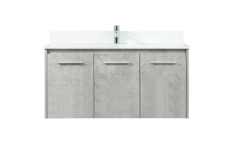 40 inch Single bathroom vanity in concrete grey with backsplash (758|VF44540MCG-BS)