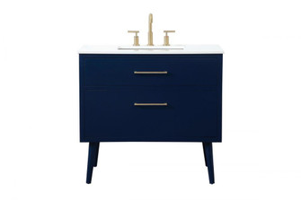 36 inch bathroom vanity in Blue (758|VF41036MBL)