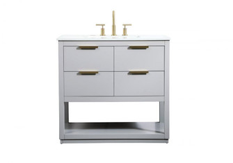 36 inch Single bathroom vanity in grey (758|VF19236GR)