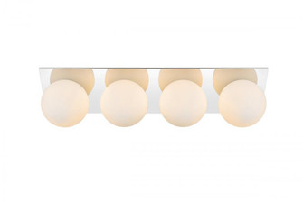 Jillian 4 light Chrome and frosted white Bath Sconce (758|LD7304W29CH)