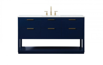 60 inch Single bathroom vanity in blue (758|VF19260BL)