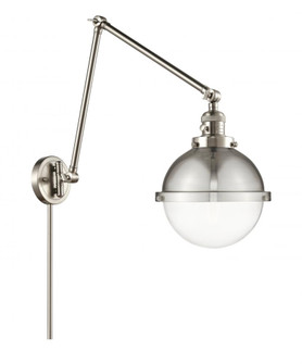 Hampden - 1 Light - 9 inch - Brushed Satin Nickel -Adjustable Swing Arm (3442|238-SN-HFS-82-SN-LED)