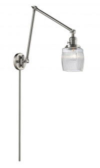 Colton - 1 Light - 8 inch - Brushed Satin Nickel -Adjustable Swing Arm (3442|238-SN-G302-LED)