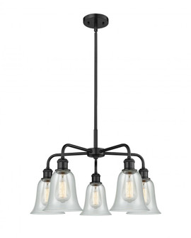 Hanover - 5 Light - 24 inch - Matte Black - Chandelier (3442|516-5CR-BK-G2812)