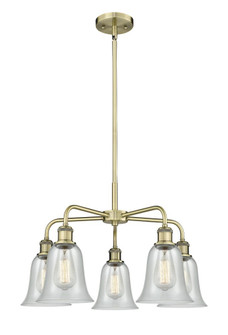 Hanover - 5 Light - 24 inch - Antique Brass - Chandelier (3442|516-5CR-AB-G2812)
