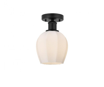 Norfolk - 1 Light - 6 inch - Matte Black - Semi-Flush Mount (3442|616-1F-BK-G461-6)