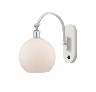 Athens - 1 Light - 8 inch - White Polished Chrome - Adjustable Swing Arm (3442|518-1W-WPC-G121-8-LED)