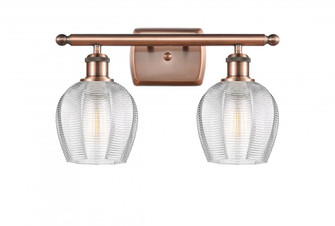 Norfolk - 2 Light - 16 inch - Antique Copper - Bath Vanity Light (3442|516-2W-AC-G462-6)