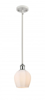 Norfolk - 1 Light - 6 inch - White Polished Chrome - Mini Pendant (3442|516-1S-WPC-G461-6-LED)