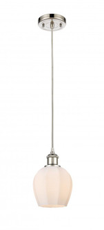Norfolk - 1 Light - 6 inch - Polished Nickel - Cord hung - Mini Pendant (3442|516-1P-PN-G461-6)