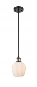Norfolk - 1 Light - 6 inch - Black Antique Brass - Cord hung - Mini Pendant (3442|516-1P-BAB-G461-6-LED)