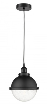Hampden - 1 Light - 9 inch - Matte Black - Cord hung - Mini Pendant (3442|616-1PH-BK-HFS-84-BK)