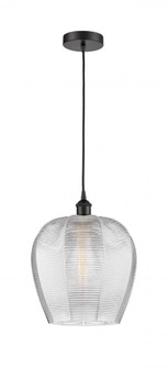 Norfolk - 1 Light - 12 inch - Matte Black - Cord hung - Mini Pendant (3442|616-1P-BK-G462-12-LED)