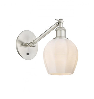 Norfolk - 1 Light - 6 inch - Brushed Satin Nickel - Adjustable Sconce (3442|317-1W-SN-G461-6-LED)