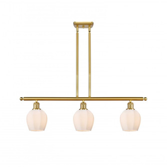 Norfolk - 3 Light - 36 inch - Satin Gold - Stem hung - Island Light (3442|516-3I-SG-G461-6-LED)